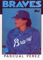 1986 Topps Baseball Cards      491     Pascual Perez